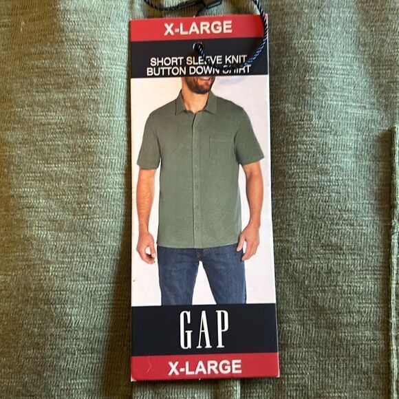 GAP Other - NEW Gap Mens Green Short Sleeve Knit Button Down Shirt